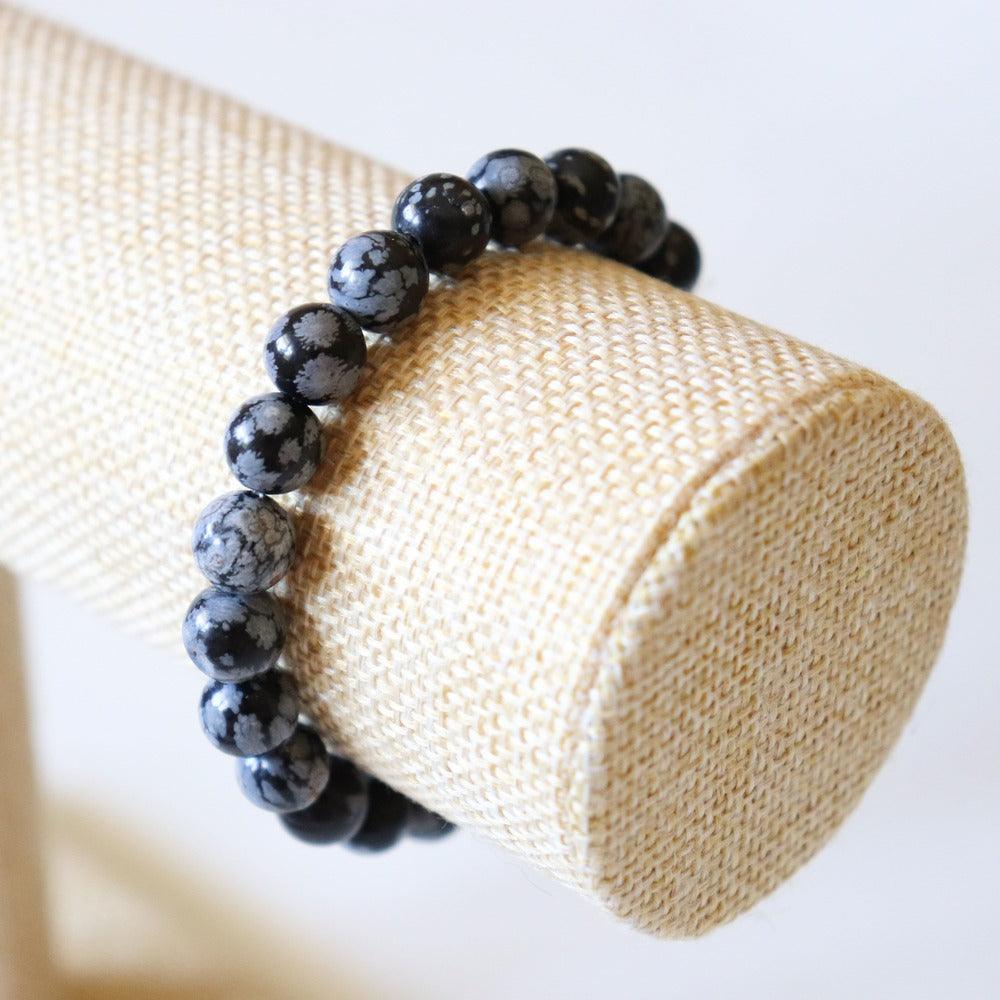 Bracelet en Obsidienne neige